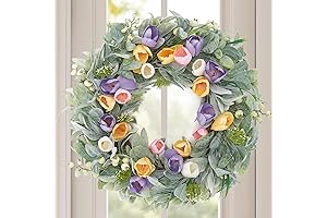 Stylish Spring & Summer Tulip Wreath for Front Door or Home Decor