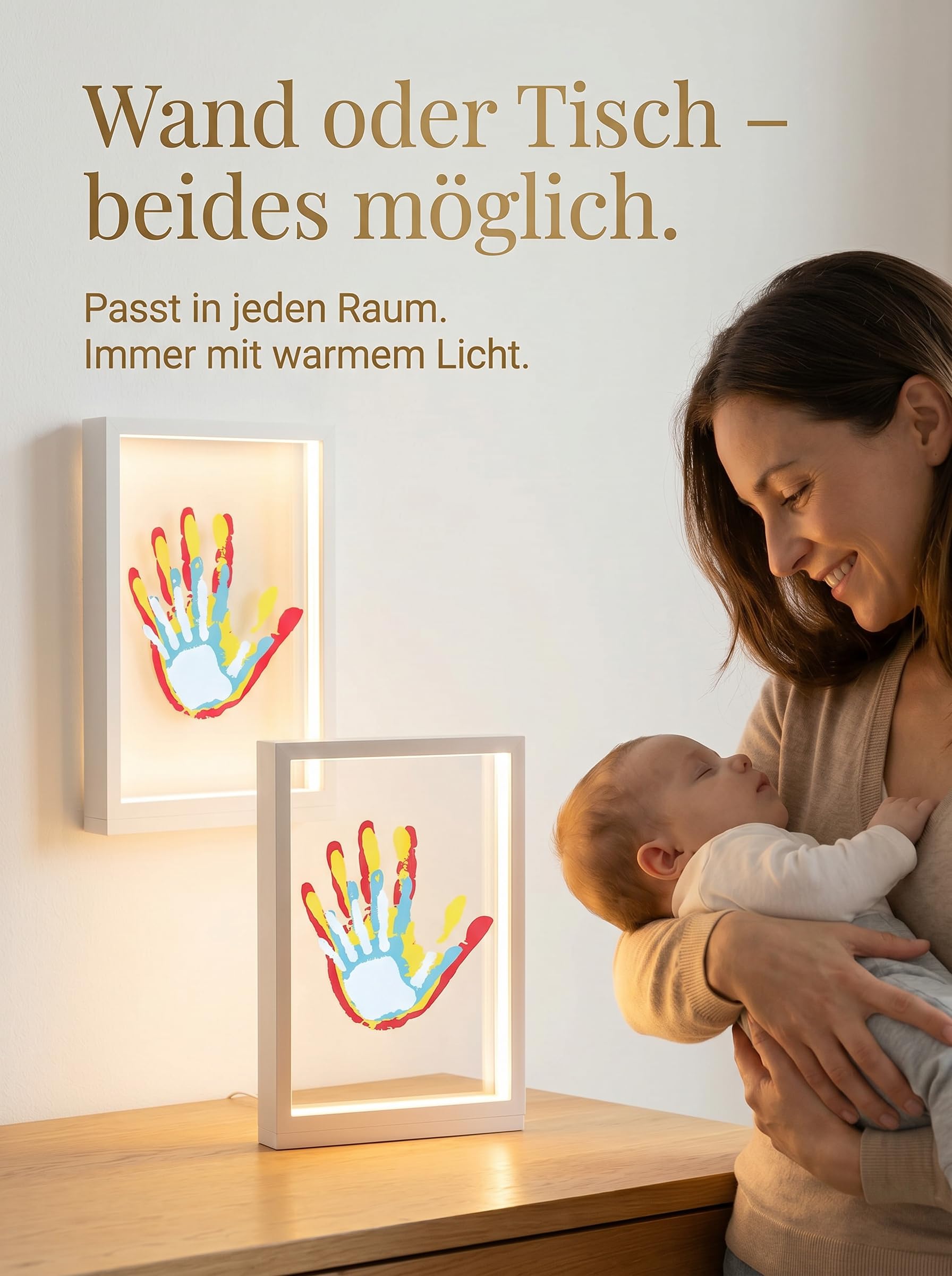 Fuerdich Set di impronte per la famiglia, fai da te con bambini (bianco)