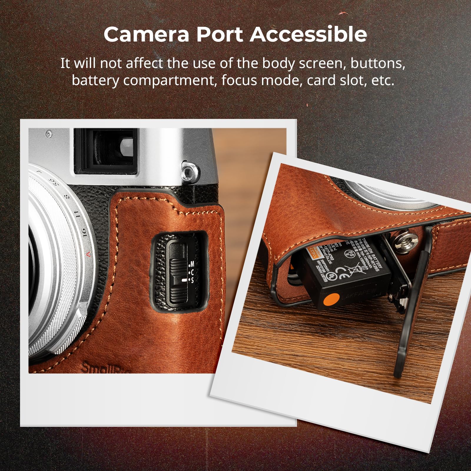 Amazon.co.jp: SMALLRIG レトロハーフレザーケース Fujifilm X100VI用