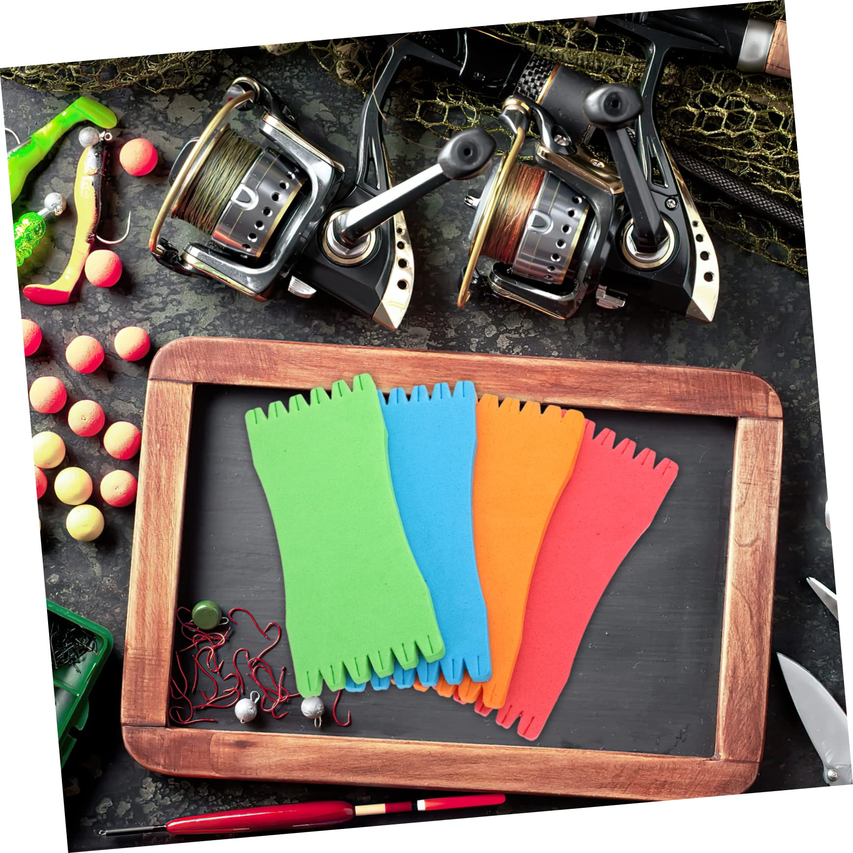 KICHOUSE 50Pcs Fishing Line Organizer Winder Board Multi Fishing Line Holders for Easy Storage and Management Durable Fishing Equipment