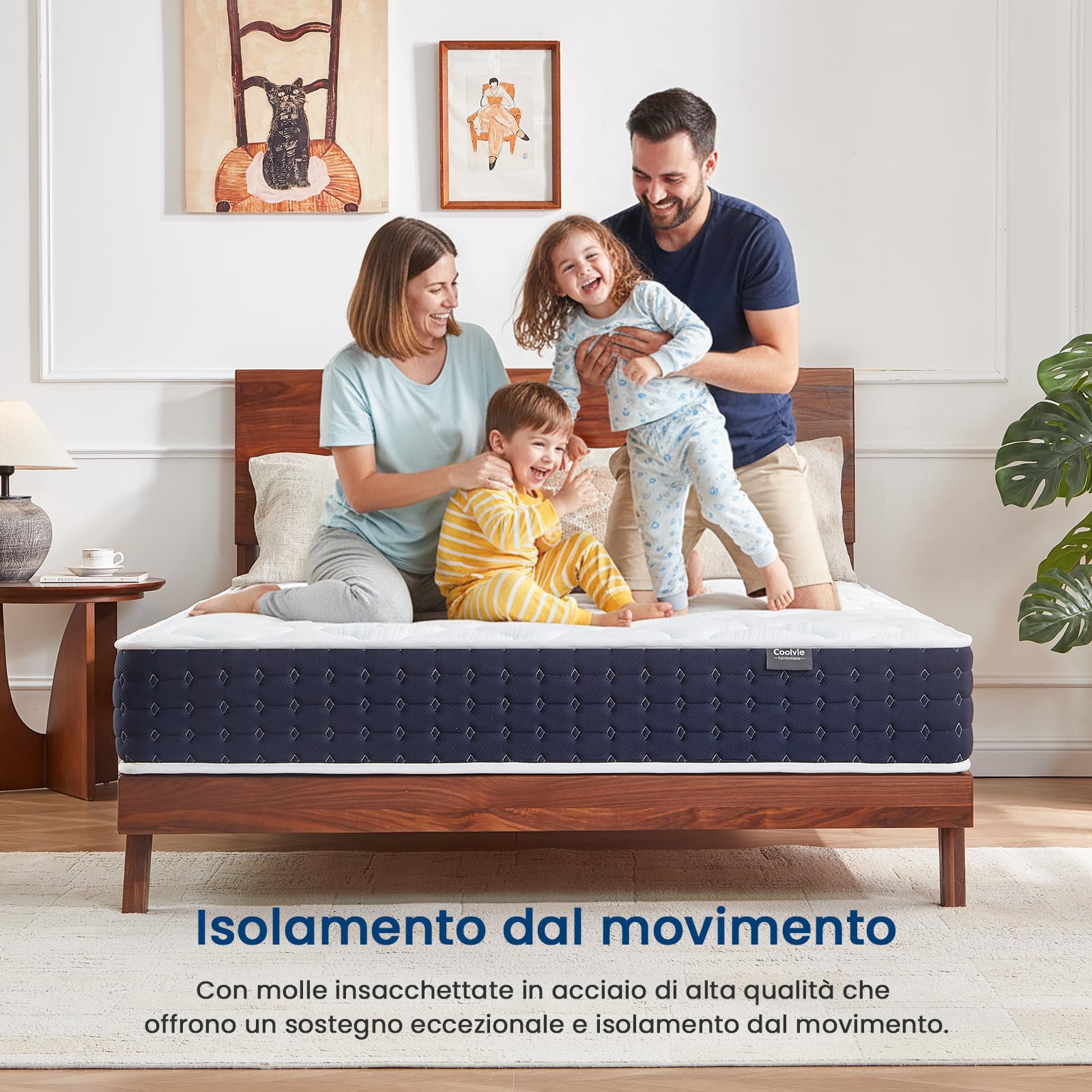 Coolvie Materasso 120 x 190 cm, ortopedico a 7 zone, altezza 20 cm, materasso con schiuma di memoria gel per chi dorme sul fianco e sulla schiena, certificato Öko-Tex