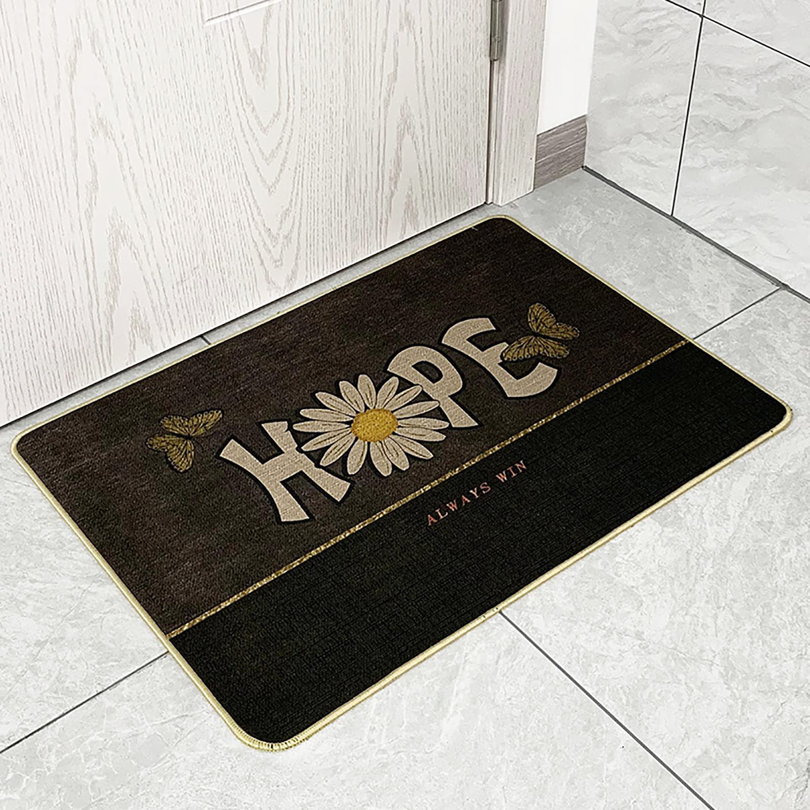 PLEASOR Zerbino Assorbente Porta Ingresso – Lavabile In Lavatrice – Antiscivolo – Benvenuto Interni - 2