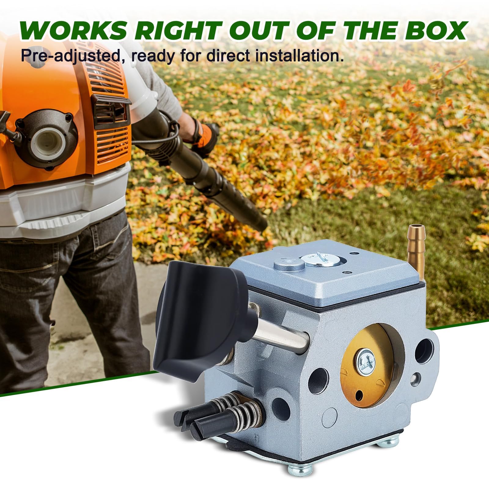 Dalom BR420 Kit de carburador con Herramienta de Limpieza de Filtro de Aire para Stihl SR320 SR340 SR380 SR400 SR420 BR320 BR340 BR380 BR400 BR420 soplador de Mochila