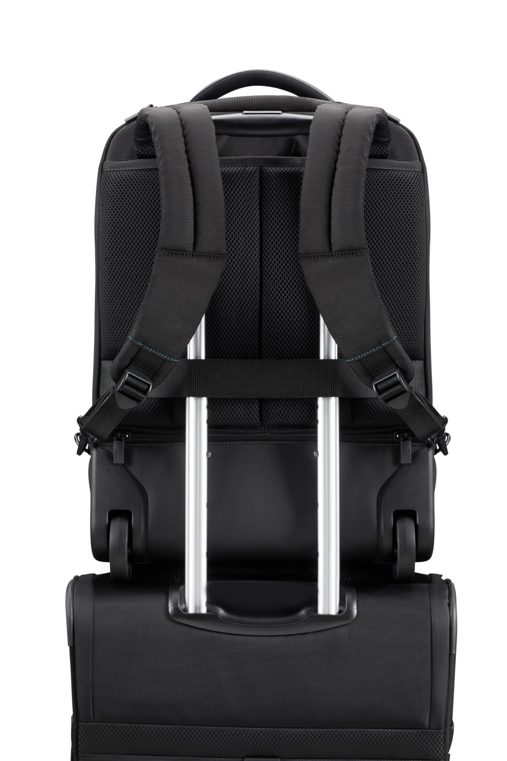 Samsonite Mysight - Plecak na Laptopa 17,3" z Kółkami, Plecak na Wózek 48 cm, z Inteligentnymi Funkcjami, Ergonomiczny, 25,5 L - Czarny