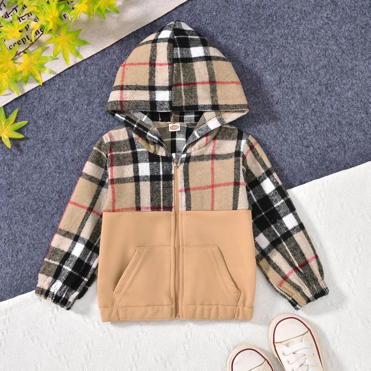 HINTINA Toddler Boy Long Sleeve Hoodie Solid Color Top Sweatpants 3 Pieces Outfits Fall Winter Clothes Set - Image 5