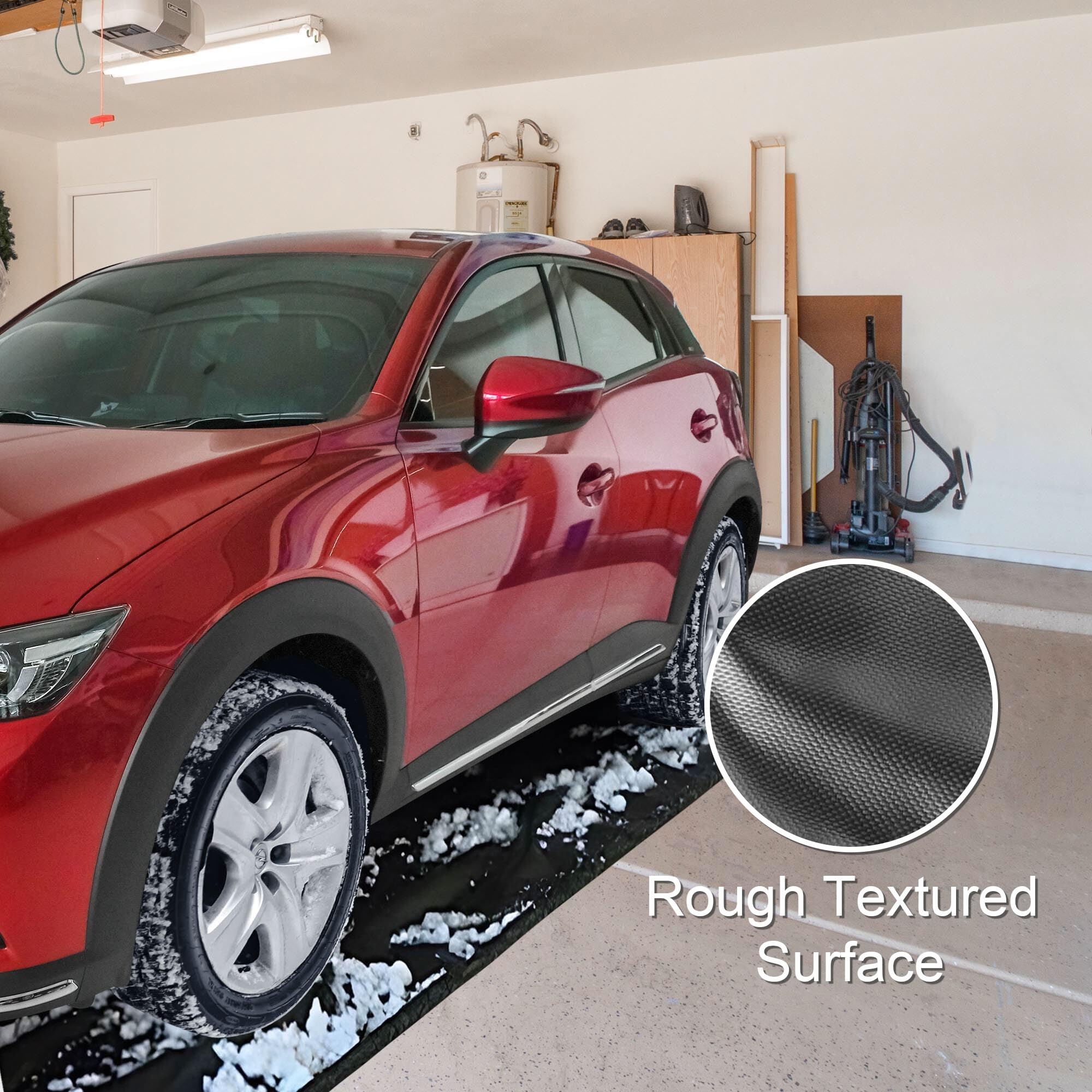 Yescom Containment Mat 79x16 Non-Slip Garage Floor Mat Heavy Duty Waterproof for Cars SUV Protection from Snow Rain — view 8