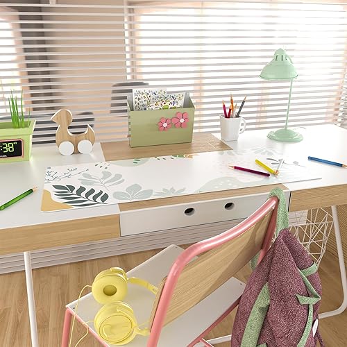 Vista 27 de Colorful Star Alfombrilla grande para mouse, botánica abstracta impermeable, alfombrilla de mouse para juegos de computadora, alfombrilla de mouse