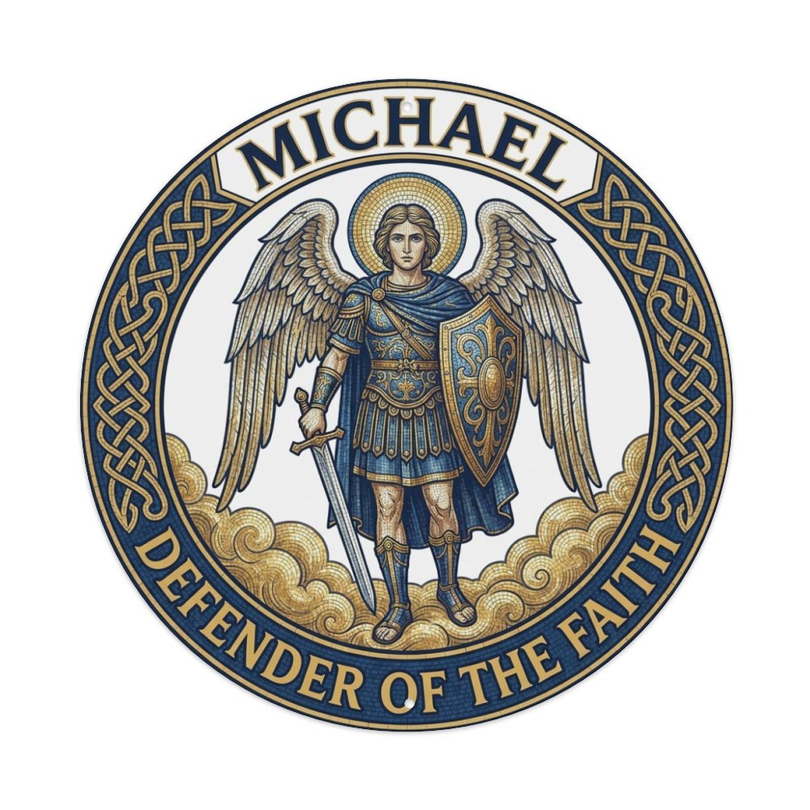 Justice St Michael Archangel Defender of The Faith Metal Tin Sign