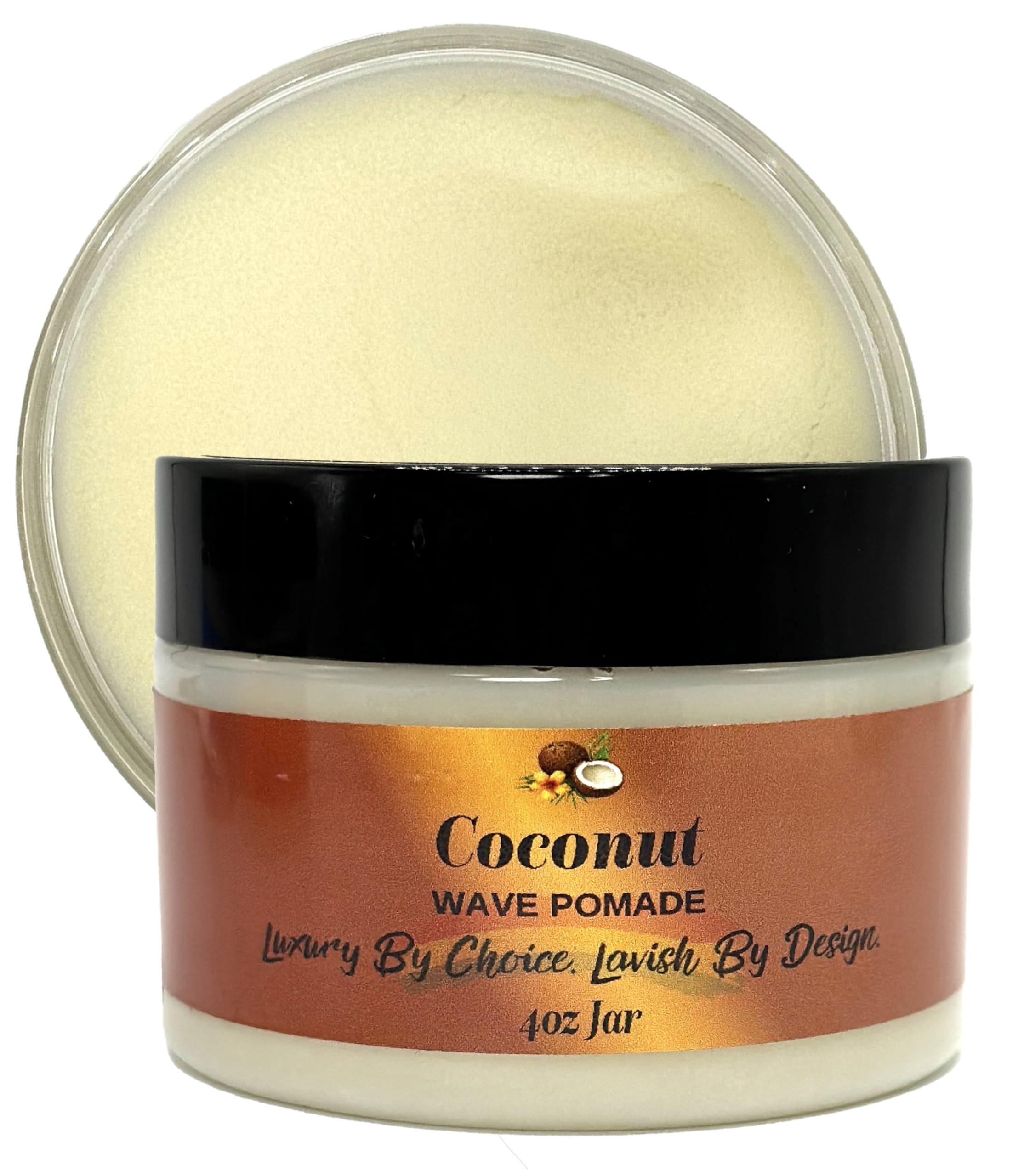 Hair Pomade For Men, Non-Greasy Pomade For Deep Waves, No Artificial Preservatives, Best Hair Styling Product For Men, Flawless Hair 360 Waves For Men, 4oz Coconut Wave Pomade