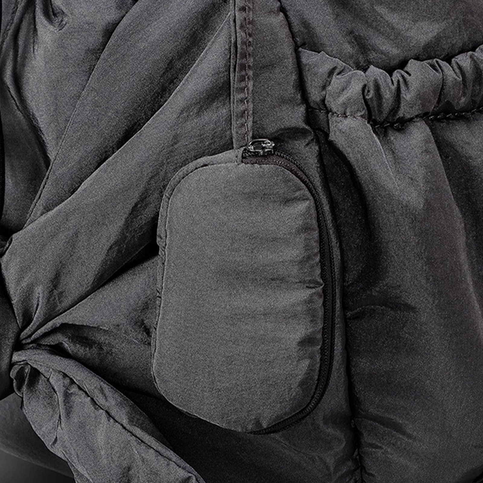 Borsa A Tracolla In Nylon Da Donna Casual A Secchiello Con Coulisse Tasche Multiple E Tracolla Regolabile. Coulisse Alla