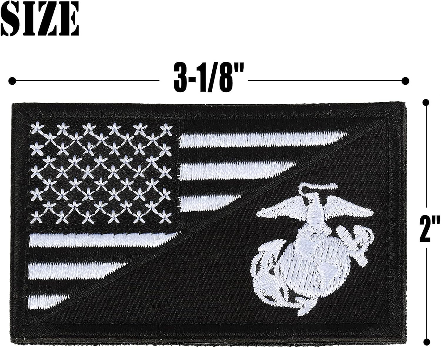 ELLEWIN USA Marine Corps USMC Patch Semper Fidelis Embroidery Patch Military Tactical Morale Badge Patch Hook and Loop
