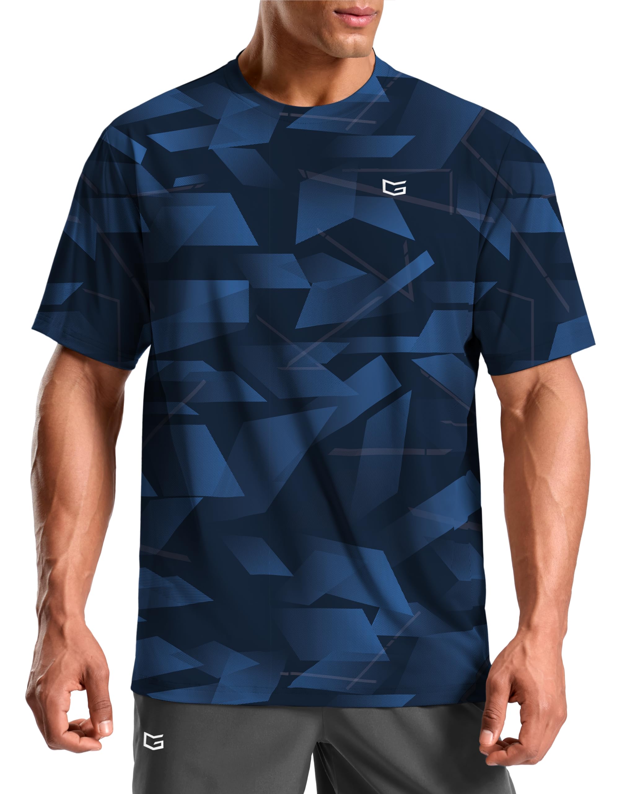 Men's Athletic Running Shirts Dry Fit Workout Gym T-Shirts