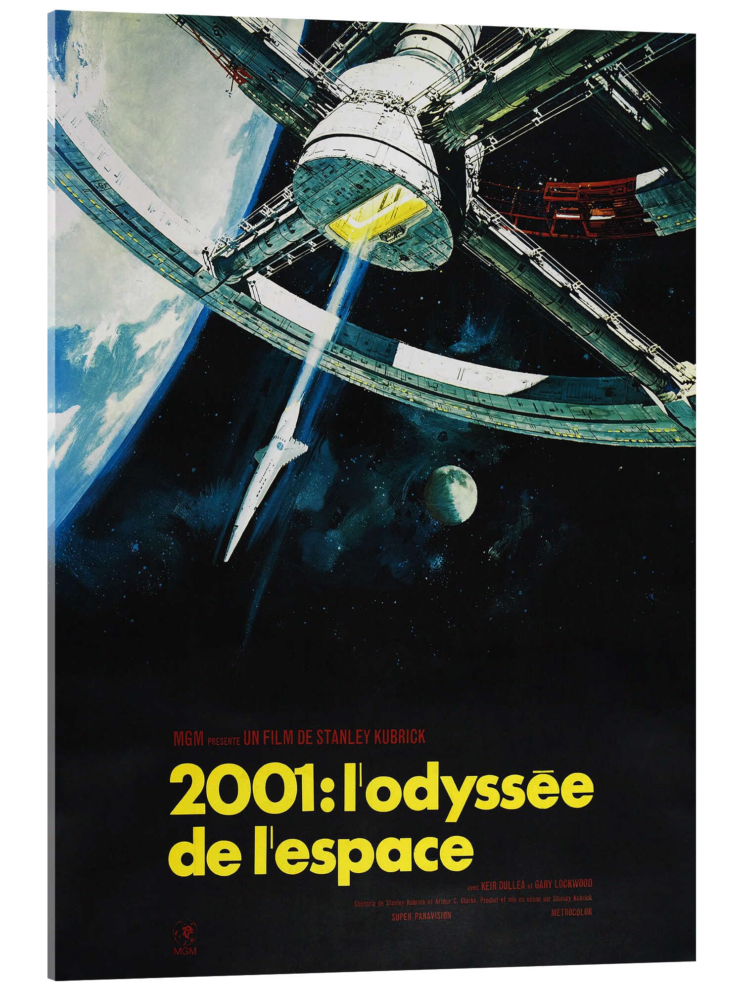 Posterlounge 2001: Odyssee im Weltraum (französisch) Acrylglasbild | 70 x 90 cm Wandbilder Wanddeko