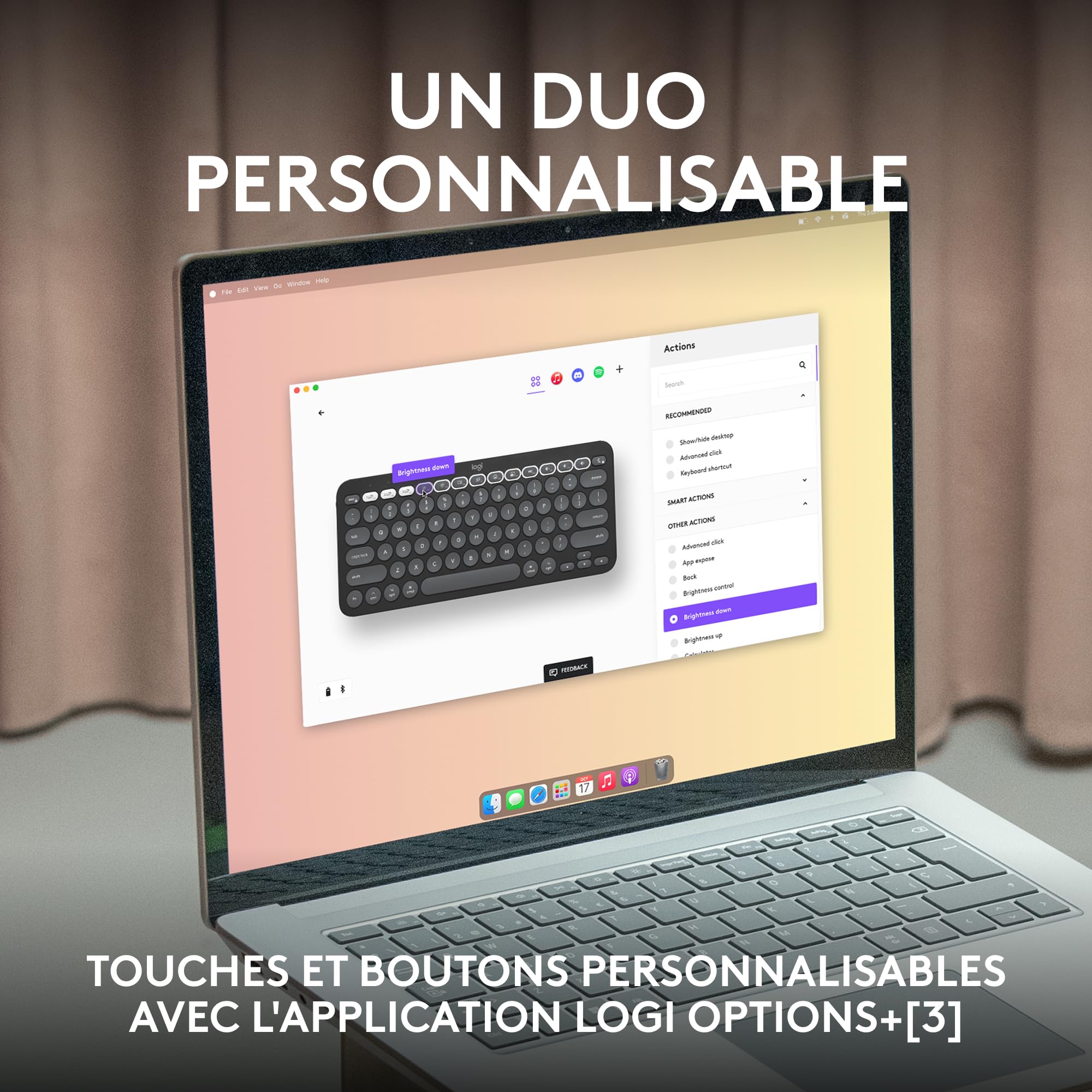 Logitech Pebble 2 Combo, Clavier et Souris sans Fil, discrets et Portables, Personnalisables, Logi Bolt, Bluetooth, Easy-Switch pour Windows, macOS, iPadOS, Chrome - Clavier Français AZERTY, Graphite