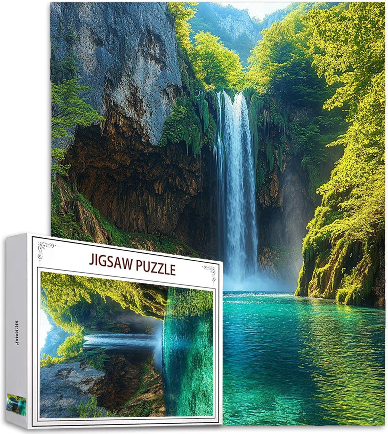 Natura Puzzle 1500 sztuk dla dorosłych, Puzzle Krajobraz Wzór Projekt, Jigsaw Dorosłych, 5D DIY Rzemiosło Rodzina Zajęcia z Pakowaniem Pudełka, Dekoracja ścienna do domu, Prezent 87x57cm, Model544