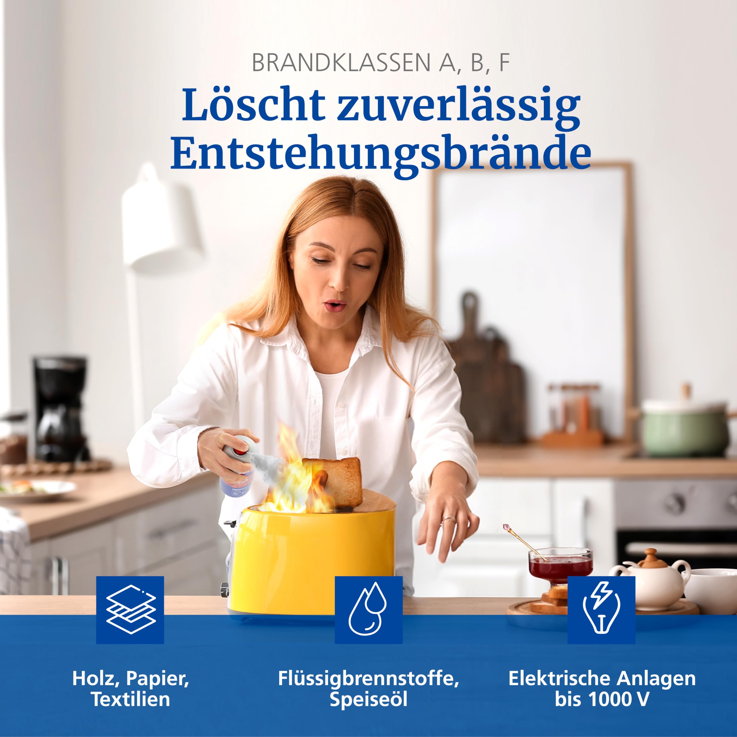 Hekatron Schaumfeuerlöschspray 600ml Brandklasse: A, B, F Inhalt 1 Pezzo