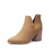 Women's Ankle Boots Chunky Heel Pointed Toe Short Booties Shoes