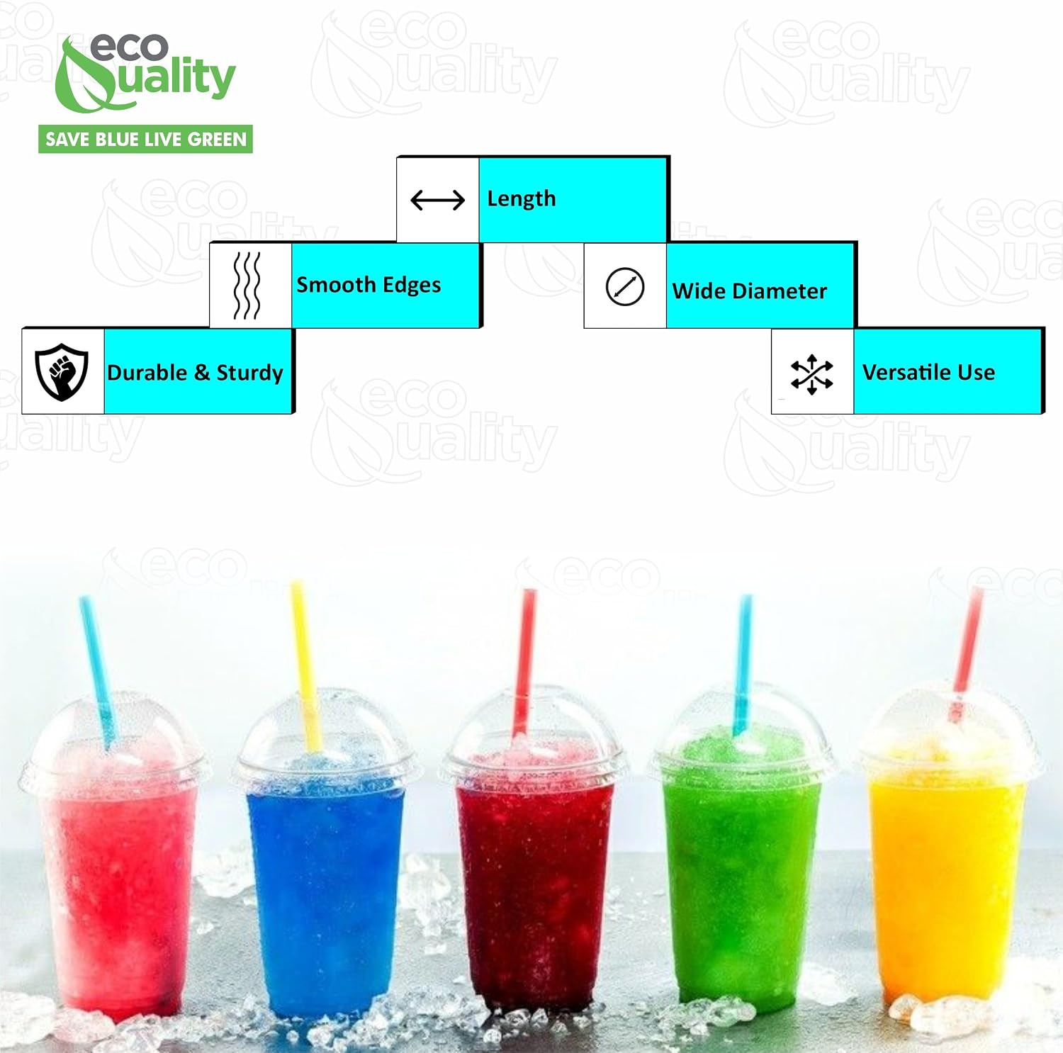 1000 Extra Wide, Bubble Tea Drinking Straws For Smoothies, Milkshakes, Slushies, Party- Assorted Colors, Disposable (1/2 x 8 1/2 inch) Jumbo Long, Assorted Bright Color