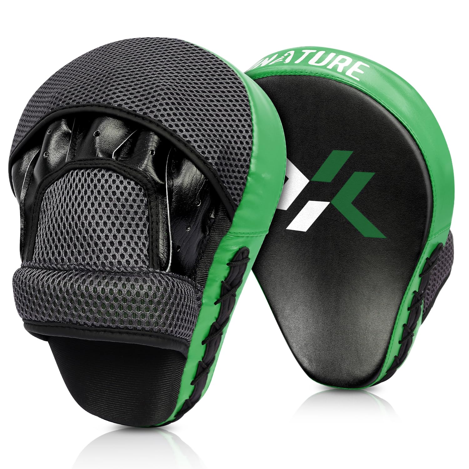 Pratzen Boxen mit hochwertiger Polsterung - 1 Paar Kickboxen Boxpratzen für optimale Schlagdämpfung,Trainerpratzen Boxing Pad für Männer Frauen