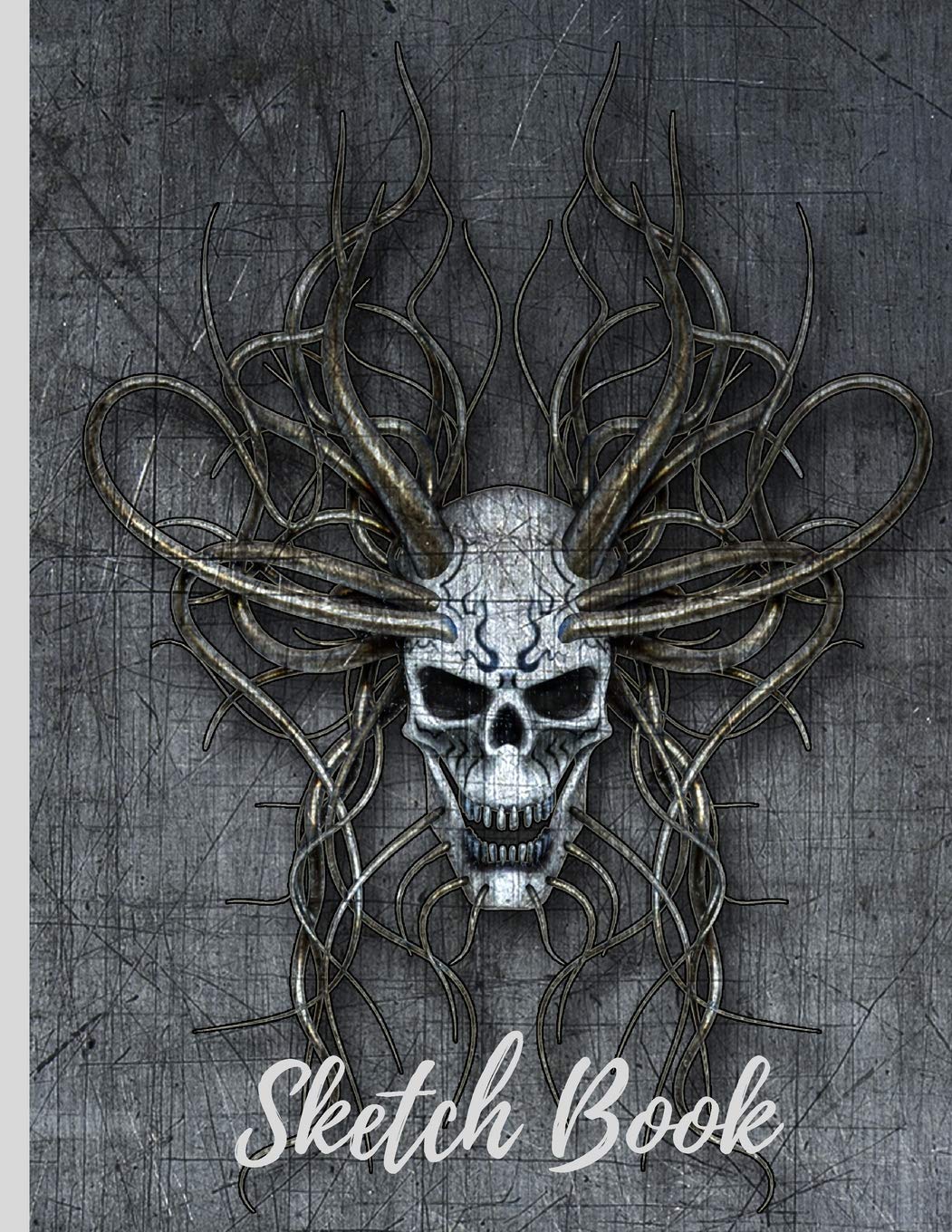 Sketch Book: 8.5" X 11": Gothic Skull Artist Sketchbook: 120 pages, Sketching, Drawing and Creative Doodling. Notebook and Sketchbook to Draw and Journal (Workbook and Handbook)