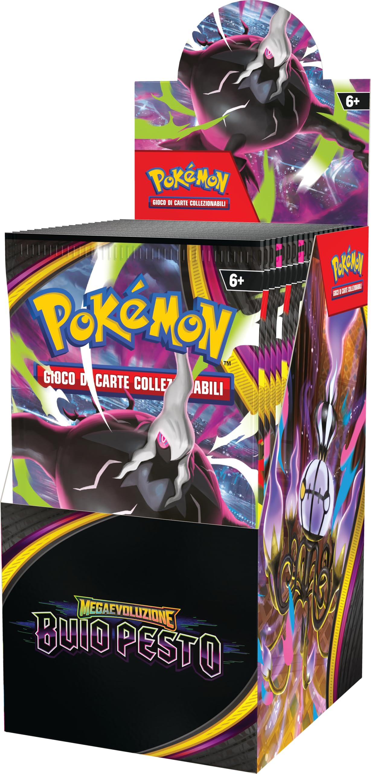 Pokémon: espositore di buste dell’espansione Megaevoluzione - Buio Pesto del GCC Pokémon (18 buste di espansione), Edizione in Italiano