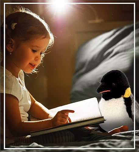 Miniatura 5 de DolliBu Animal de peluche de pingüino  Pingüino emperador suave y abrazable, adorable juguete de peluche de pingüino marino, lindo regalo para niños