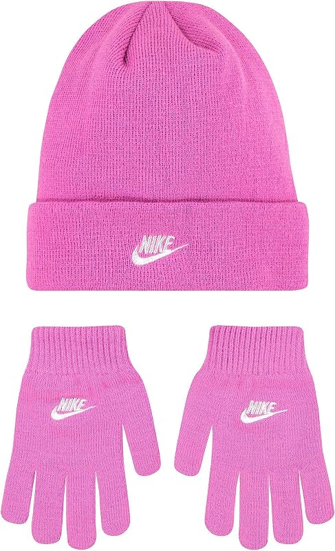 Nike Kids Grade School Futura Club - Conjunto de gorro y guantes para niños y niñas