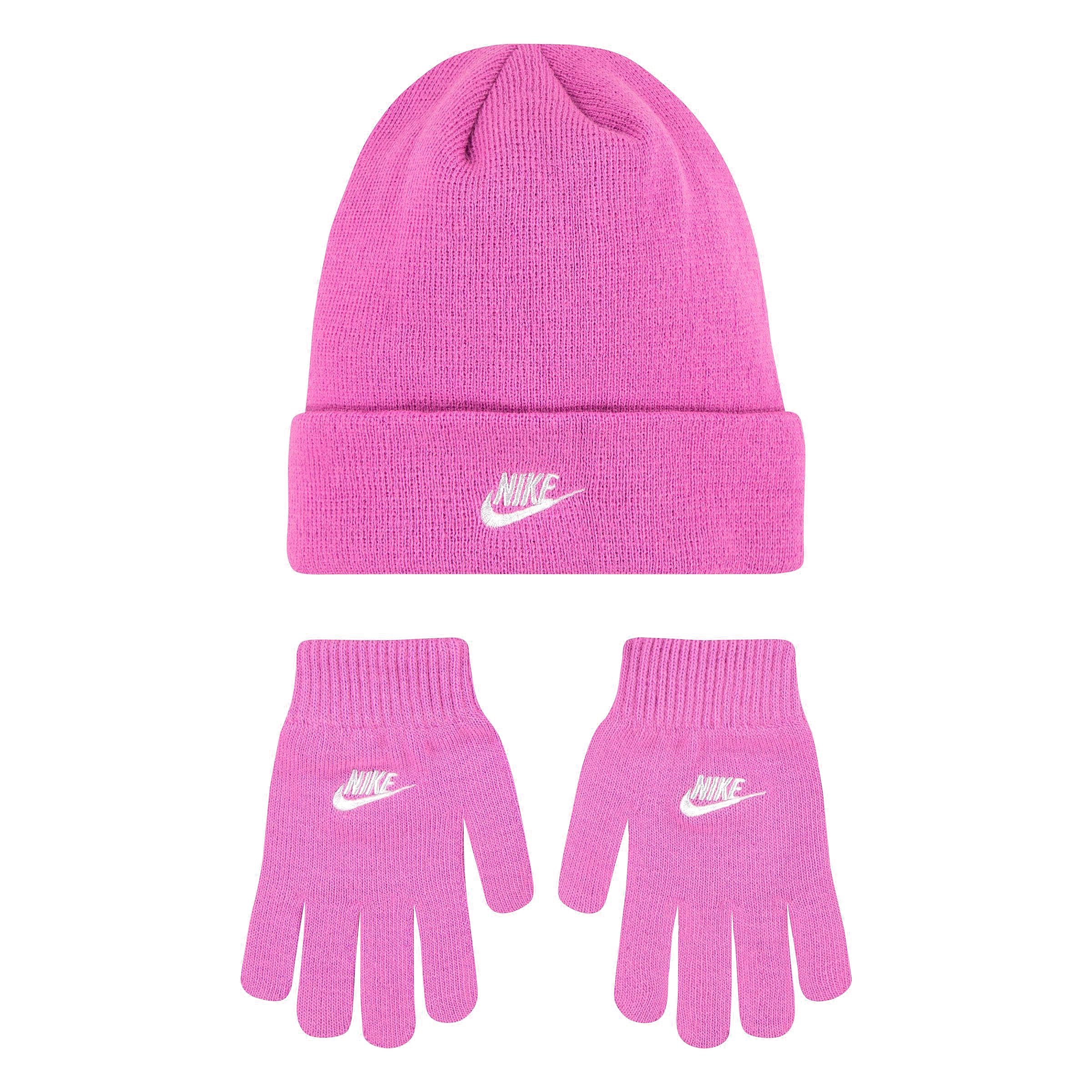 Kids Grade School Futura Club Beanie Hat & Gloves Set Youth Boys Girls
