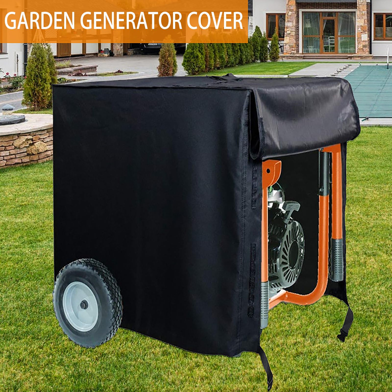 Generator Abdeckung Wasserdicht für Einhell TC-PG 35/E5 2021-2026, Schutzhaube für Stromerzeuger Oxford Gewebe Reißfest, Outdoor Schutzhülle für Portable Generatoren,B Grey
