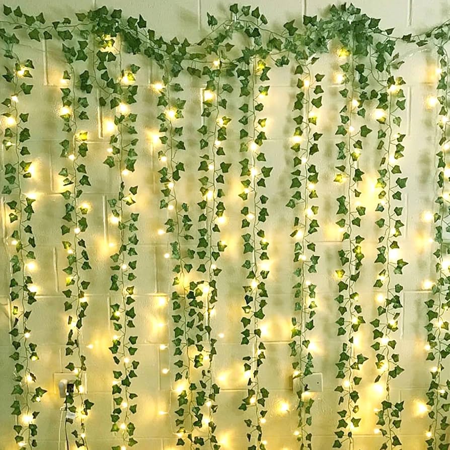 100 LED 12 Pack Artificial Ivy Garland Hanging Plants Fake, 55% OFF
