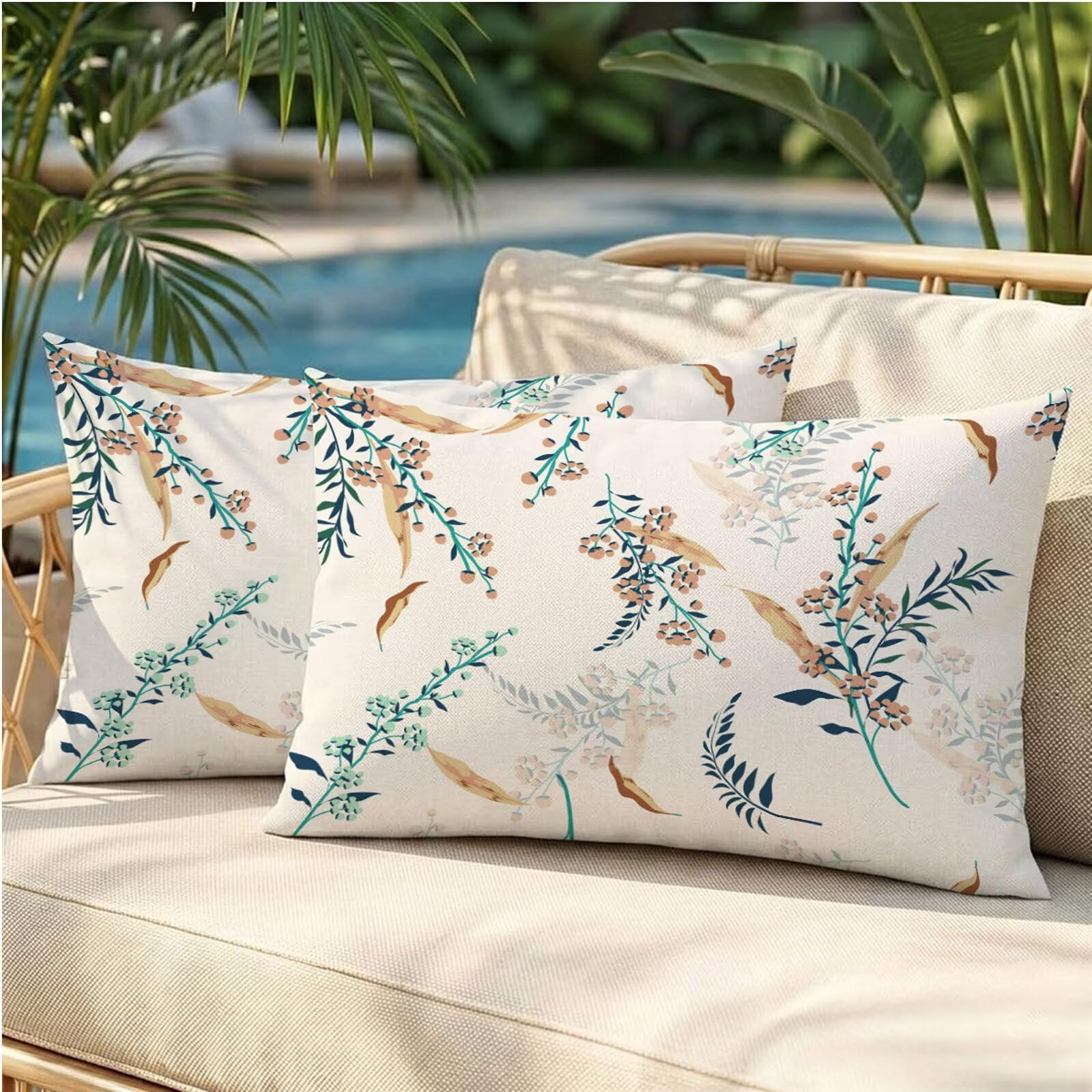 Coussin exterieur impermeable creme pour sublimer votre decoration de balcon et terrasse