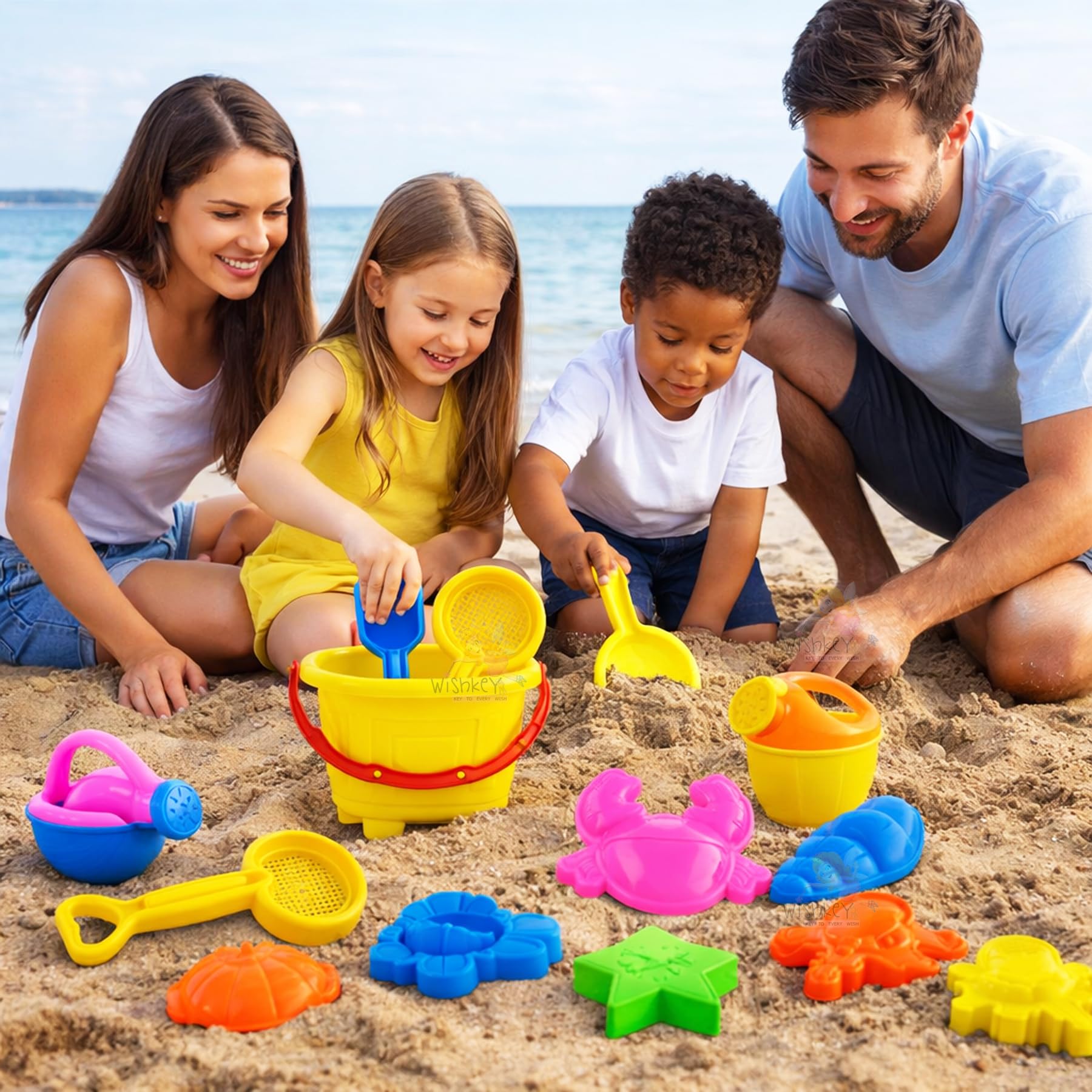 Wishkey Beach Toy Set - Sand Castle Building Fun -2