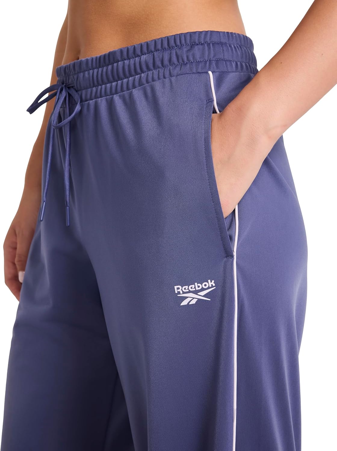 Reebok Womens Reebok Id Bv Tricot Tp Pant, Standard Fit, 30” Inseam, Midweight Poly Tricot Fleece Fabric - Image 5