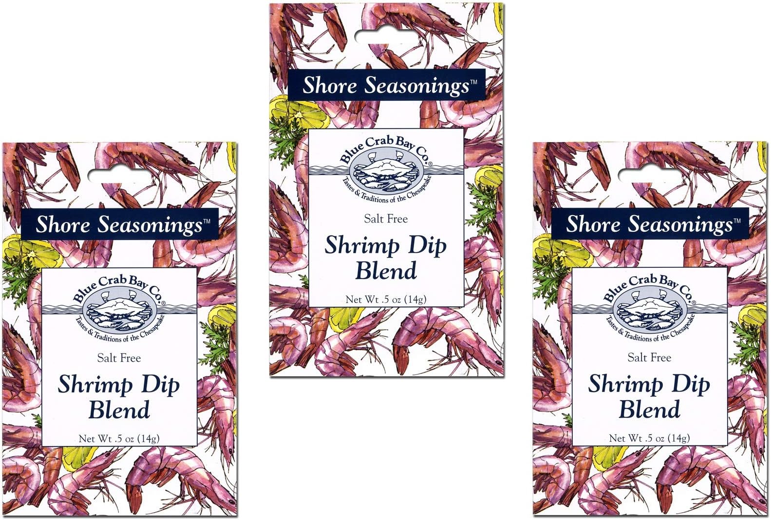 Blue Crab Bay Co. Seafood Dip Blend .5 Oz (Pack of 3) (Shrimp)