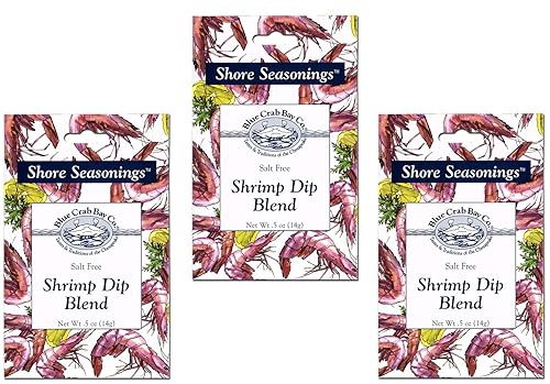 Blue Crab Bay Co. Mezcla de inmersión de mariscos 0.5 onzas (paquete de 3) (camarones)