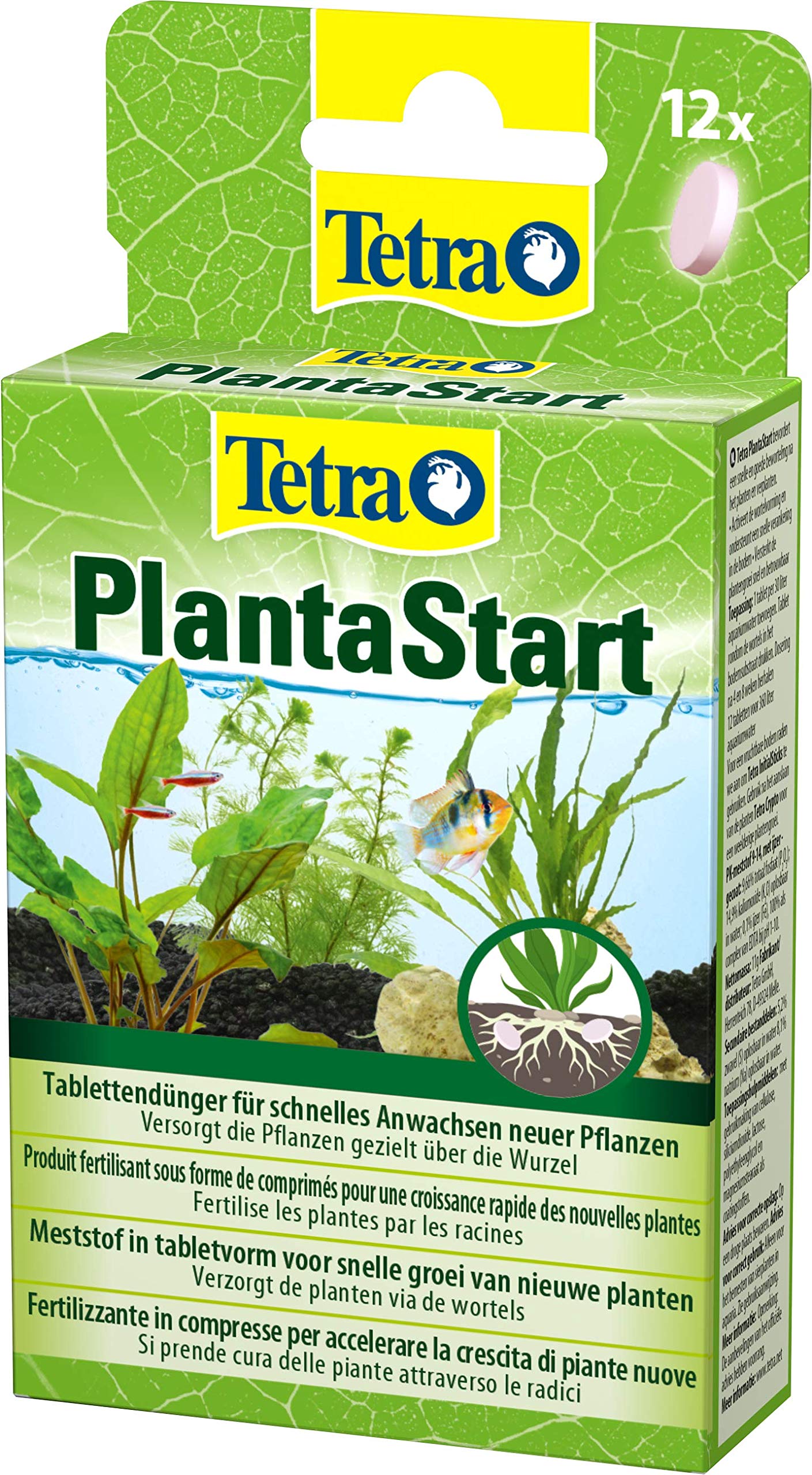 Tetra PlantaStart 12 tabletas - Estimula un crecimiento rápido y seguro de las plantas recién plantadas o trasplantadas