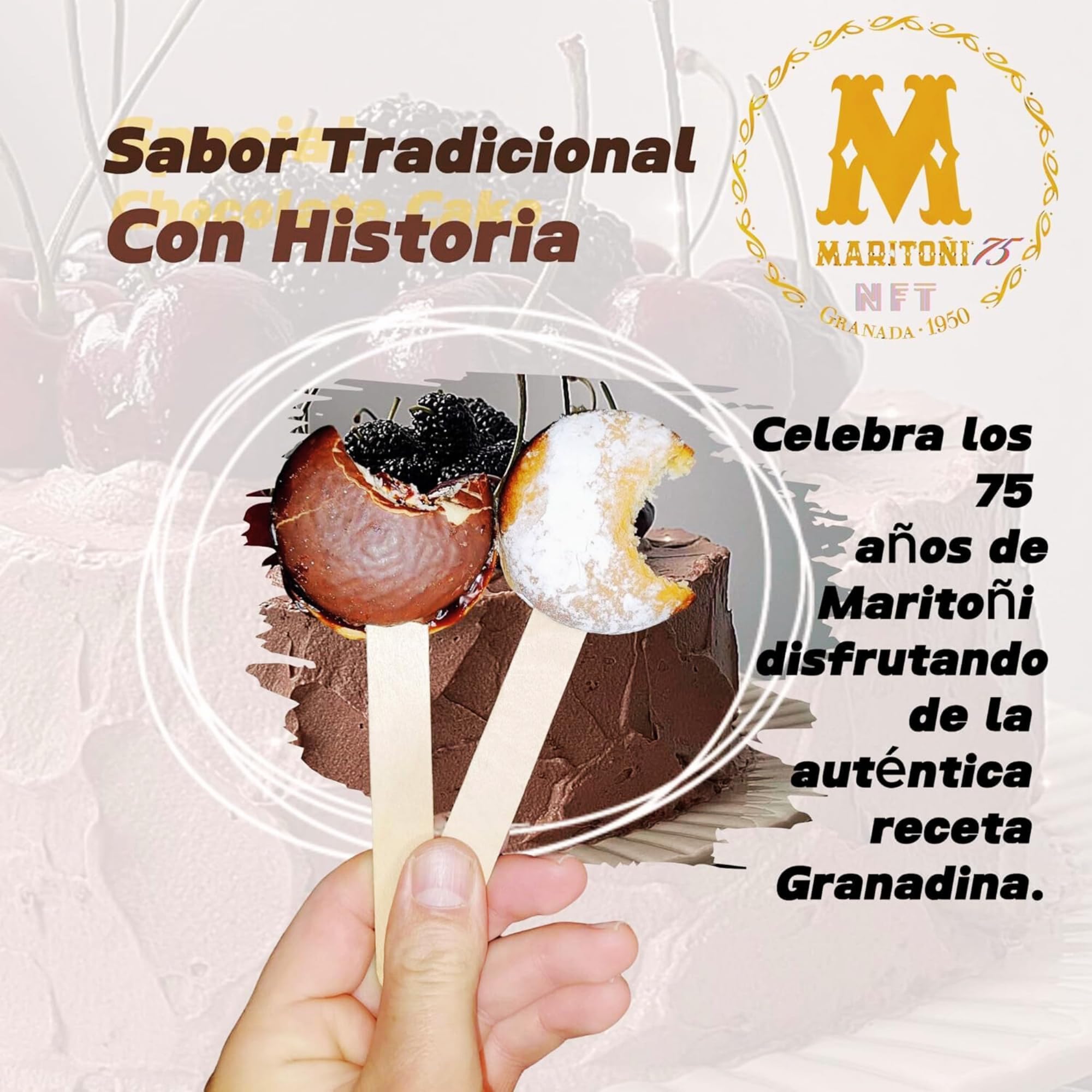 Surtido Mini Dulces de Bizcocho y Cacao · MARITOÑI Receta de Granada · Caja Surtida 40 Uds · Eventos y Cumpleaños