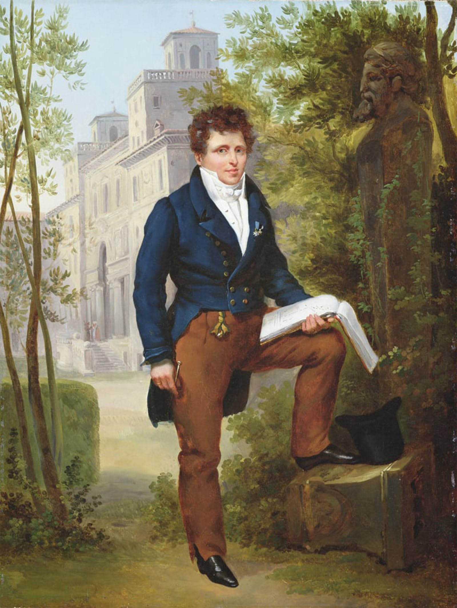 ARTXLXXBN Famous Print Painting Colorful Art Print Portrait of Nicolas-pierre Tiolier by Francois Edouard Picot Canvas Art Decorations for Home Decor 60x90cm
