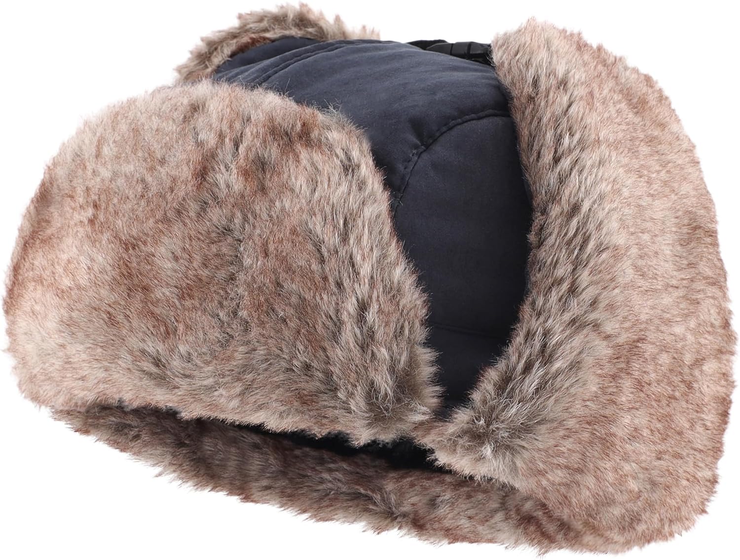 Home Prefer Mens Warm Faux Fur Trooper Trapper Hat Outdoor Reflective Winter Hunting Hat with Ear Flaps Face Mask - Image 3