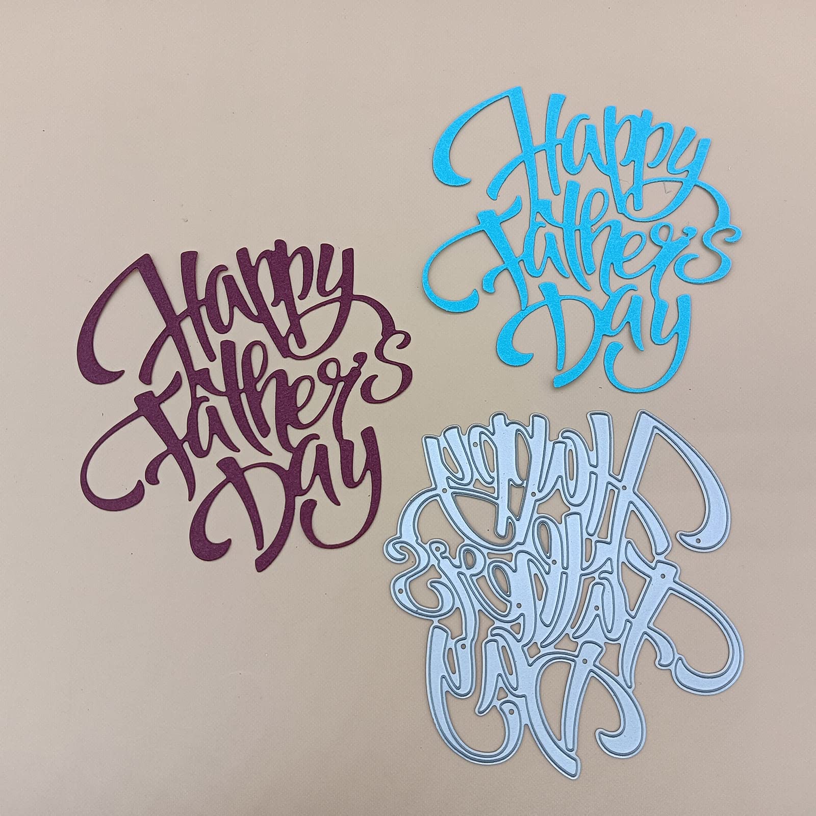 Set Di Fustelle In Metallo Con Scritta 'Happy Father's Day' E Frasi, Per Scrapbooking E Biglietti D'auguri Fai Da Te