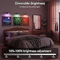Vista 40 de 3-Pack Picture Lights for Wall, Rechargeable Battery Operated Led Painting Light with Remote Dimmable ＆ Timer, 3 Lighting Modes Magnetic Art Display