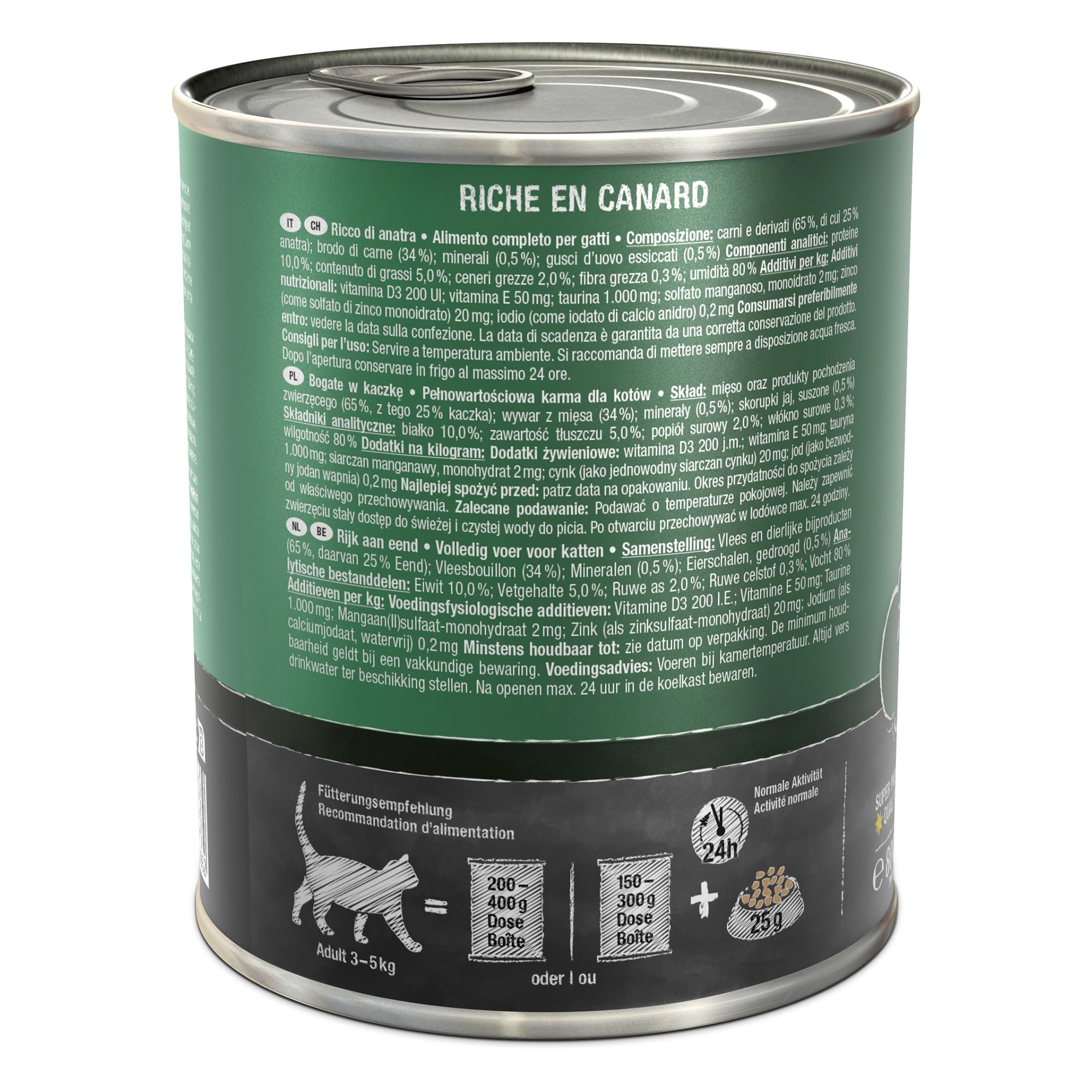 LEONARDO Nassfutter [6x800g Ente] | Getreidefreies Nassfutter für Katzen | Feuchtfutter Alleinfutter aus der Dose