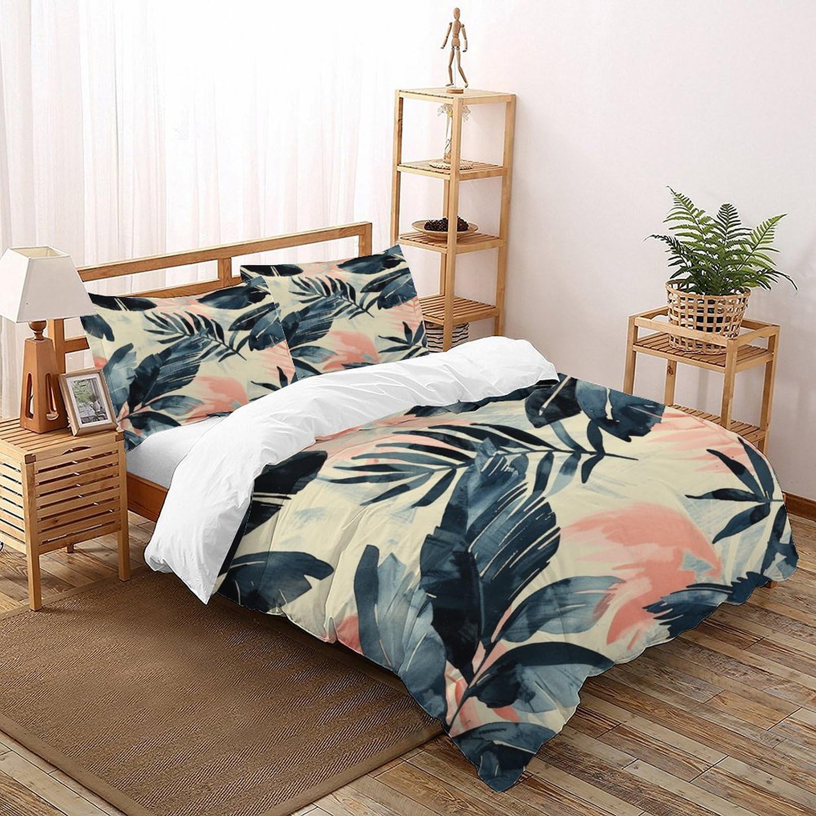Housse de couette plantes et fleurs grand format pour ne plus être découvert la nuit