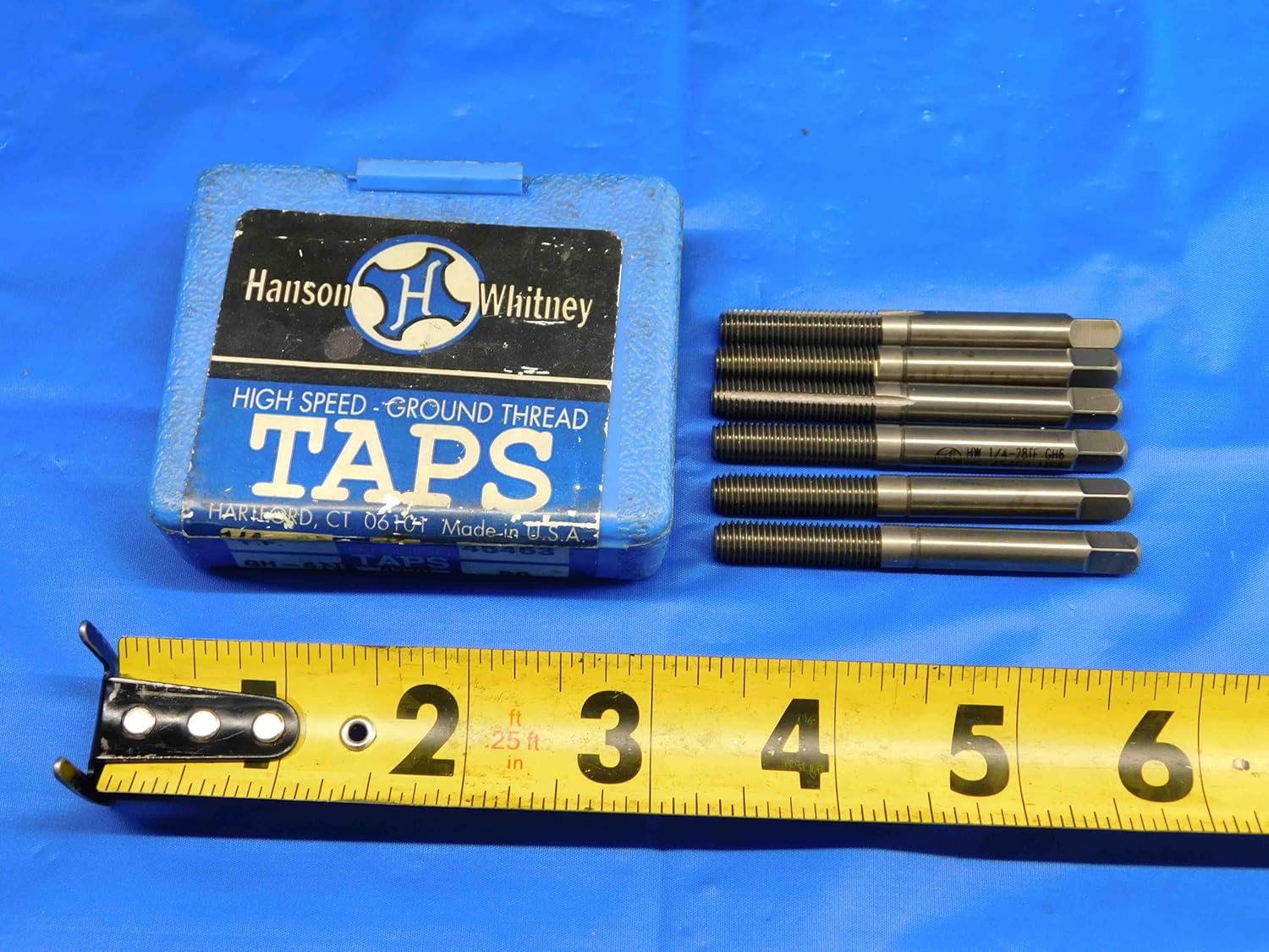 6 PCS Hanson Whitney 1/4 28 GH6 HSS Thread Forming TAP 1 Straight Flute .25 - BR1647BC3
