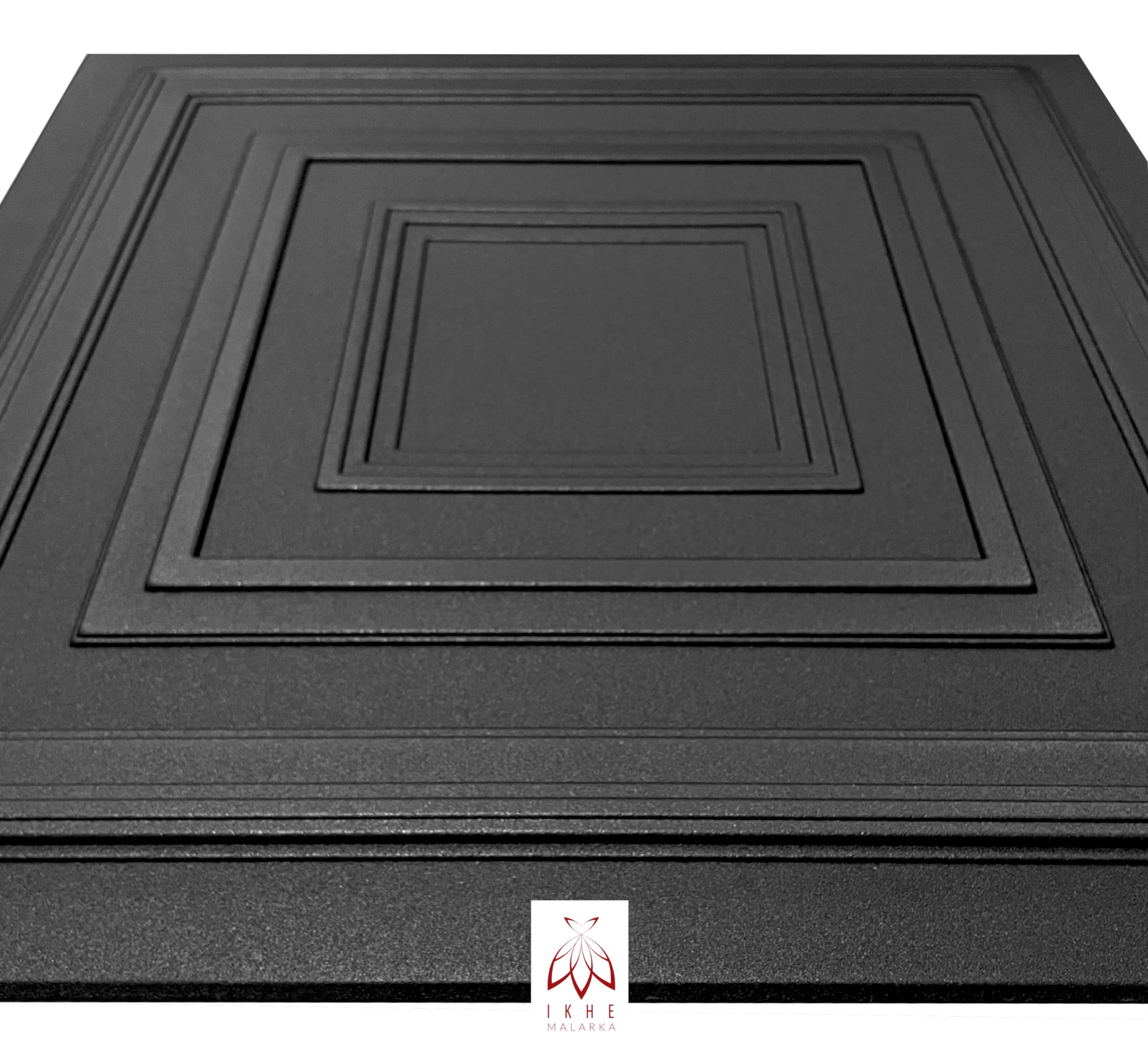 Lot de 40 panneaux 3D de 10 m² en polystyrène - 50 x 50 cm - Panneaux de plafond - Panneaux muraux - Décorations, plafonds - Revêtement mural - 2 à 3 mm d'épaisseur - polystyrène XPS 0831 - Noir