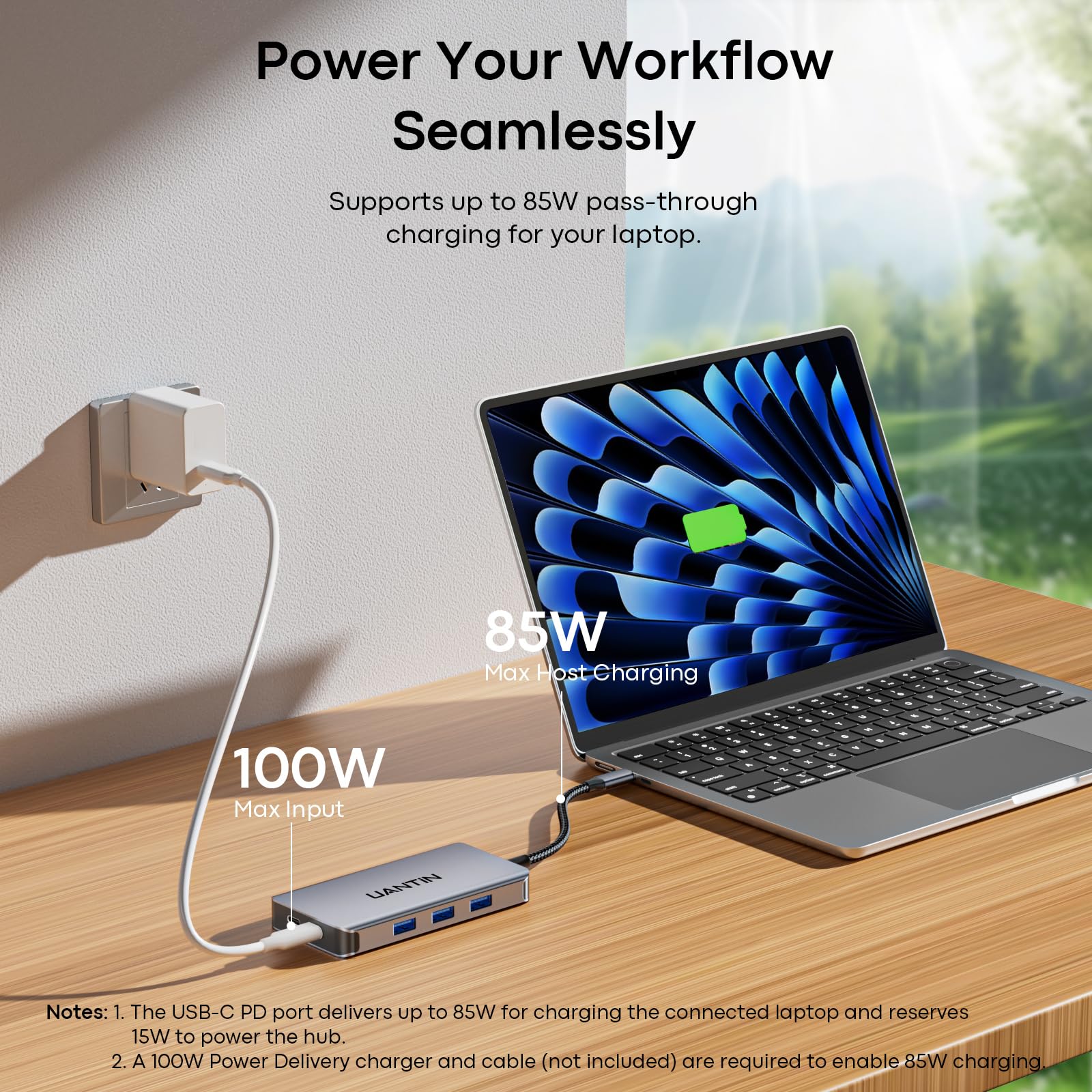 UANTIN Adaptador USB C a HDMI dual 8 en 1 con puerto HDMI dual