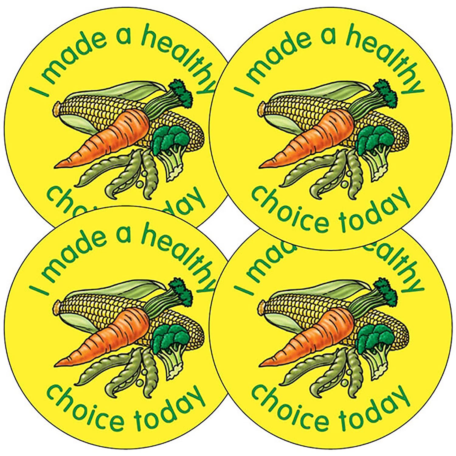 175 I Made A Healthy Choice Today Lunchtime Vegetables Fruit Diet Childrens Stickers 37mm Primary Teaching Services