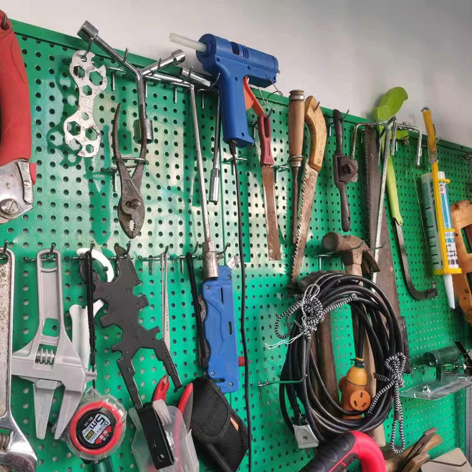 SENENQU 100PCS 4 Inch Pegboard Hooks Peg Board Hooks Accessories Fit 1 8 And 1 4 Peg Board With Rubber Tipped Metal Pegboard Hooks For Garage Office Kitchen Store - View #13