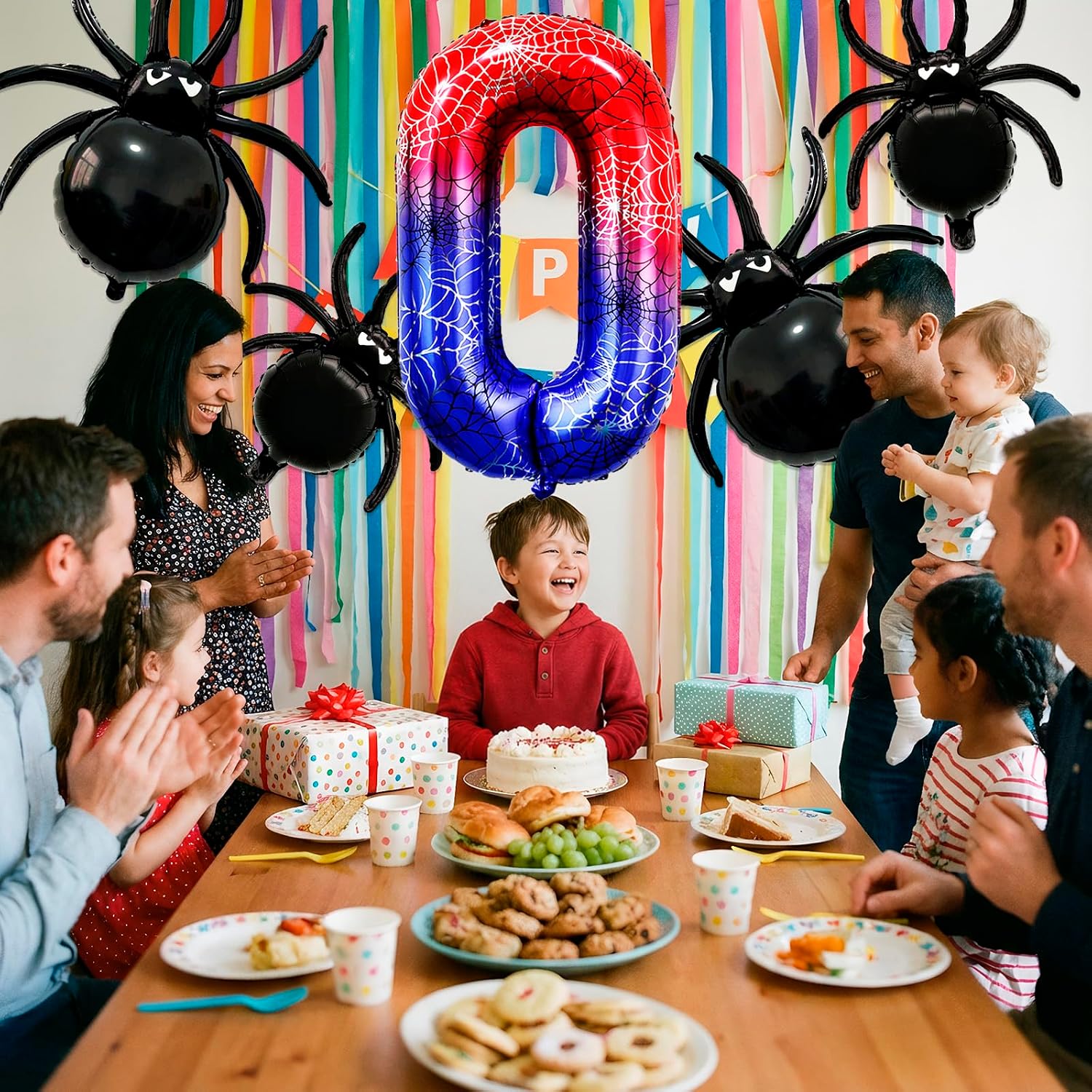 Spider 0th Birthday Balloon Decorations - Number 0 Friends Party Arch Kit image 5