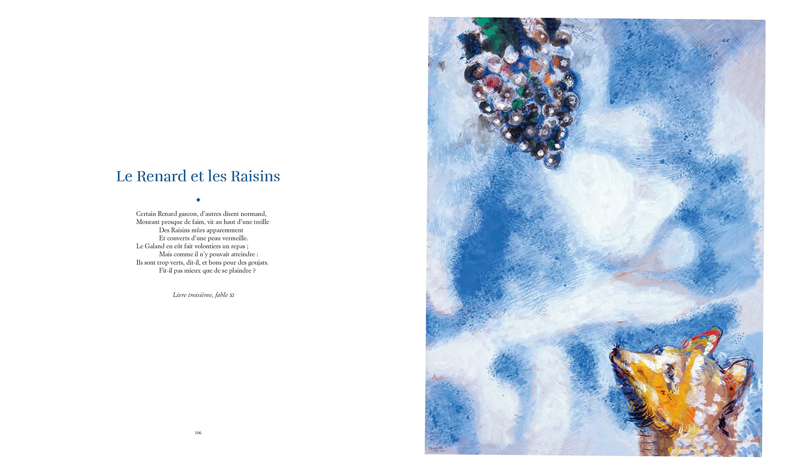 Les Fables de La Fontaine illustrées par Chagall. Version grand format